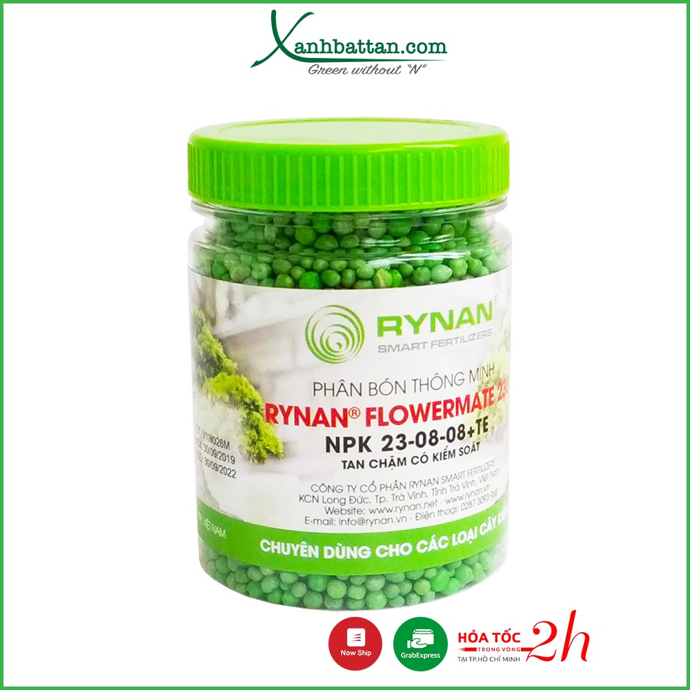 Phân tan chậm thông minh RYNAN 230 dưỡng lá xanh, bổ sung dinh dưỡng cho cây kiểng lá