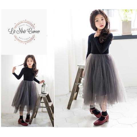 Váy cho bé gái siêu cấp dáng công chúa dễ thương size đại đầm sợi lưới sang trọng 3/4/5/6/7/8/9/10/11-15 tuổi (13-50kg)