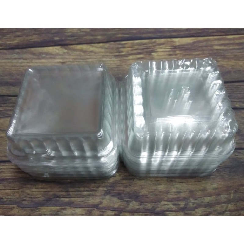 Bộ 100 hộp đựng bánh, đựng thực phẩm dùng 1 lần H127 kích thước 8,5 x 8,5 x 5cm