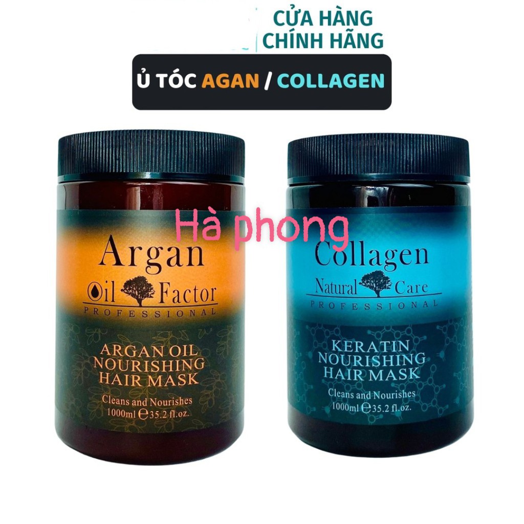 Kem Ủ tóc ARGAN OIL COLLAGEN 1000ML - Ủ Hấp Tóc Cung cấp Dưỡng Chất ARGAN OIL COLLAGEN