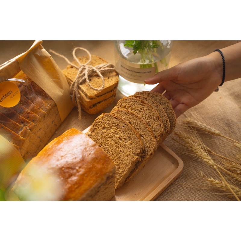 ( SHIP MIỀN NAM ) Bánh Mì Đen Nguyên Cám 100% Gateau Healthy EATCLEAN 550gram