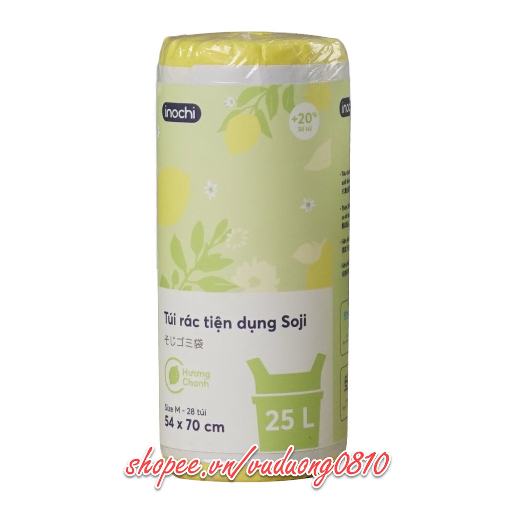 Cuộn túi rác Inochi tiện dụng (Hương chanh, Hương Lavender quyến rũ)