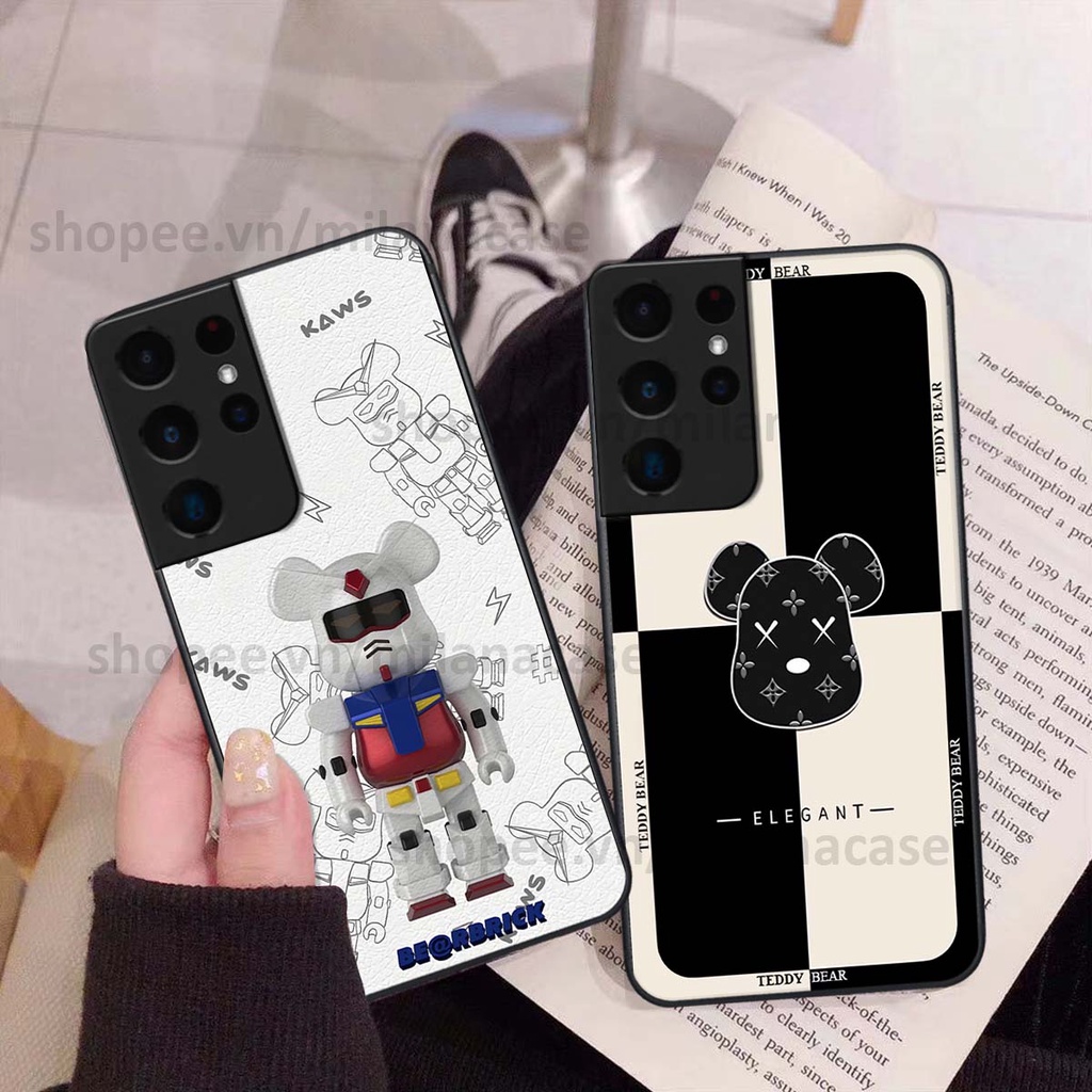 Ốp Samsung S21 Ultra gấu be@rBrick gấu Teddy Kaws siêu đẹp, phong cách, cá tính