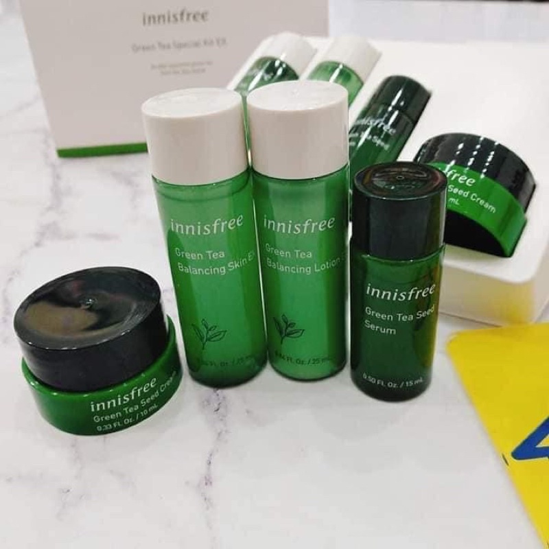 Bộ dưỡng da Innisfree Trà xanh Green Tea Specia set (4 sp)