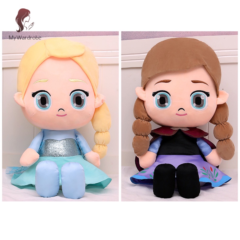 Gối nhồi bông siêu mềm hình công chúa Elsa Anna Frozen cho bé