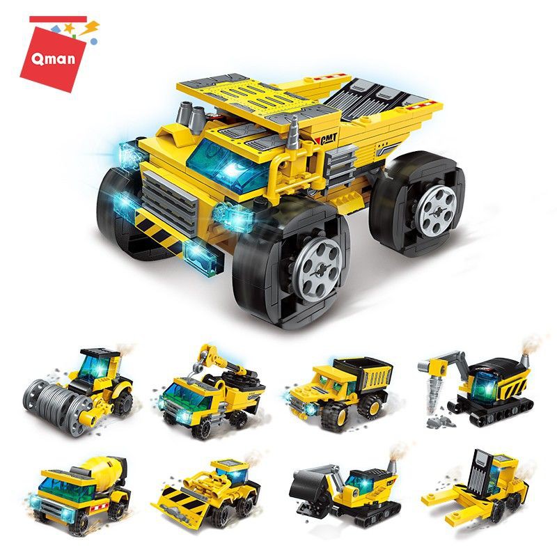 Đồ chơi kiểu Lego mini xếp hình lắp ráp xe công trình (giao hàng ngẫu nhiên)