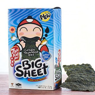 [FREE SHIP 99K] HỘP 12 GÓI RONG BIỂN SẤY BIG SHEET VỊ HẢI SẢN - TAOKAENOI