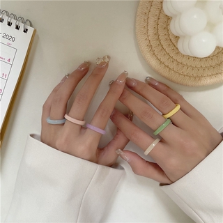 Nhẫn acrylic phụ kiện màu kẹo kiểu dáng giản đơn ngọt ngào tươi tắn 2021