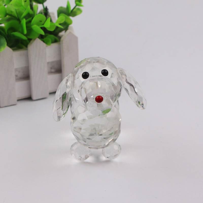 Dễ Thương Tượng Trang Trí Hình Chú Chó Bằng Thủy Tinh ☆Giày Ủ GiàY Sang TrọNg Cho Bé