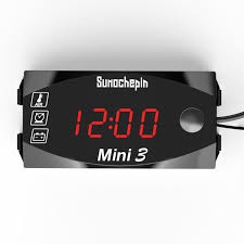 Đồng hồ 3in1 hình vuông nhỏ, báo votl/ báo giờ/ báo nhiệt chống nước tuyệt đôi, thiết kế nhỏ gọn