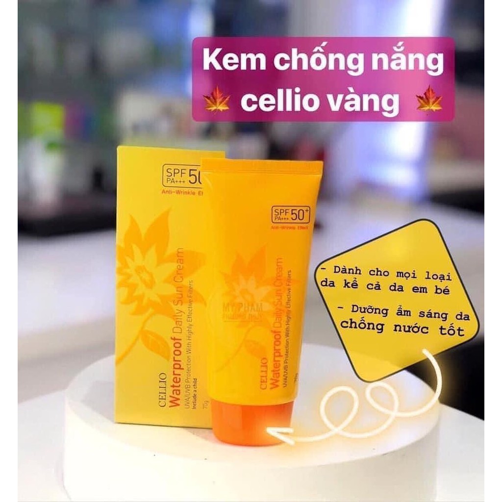 KEM CHỐNG NẮNG DƯỠNG DA CELLIO SPF 50 PA+++