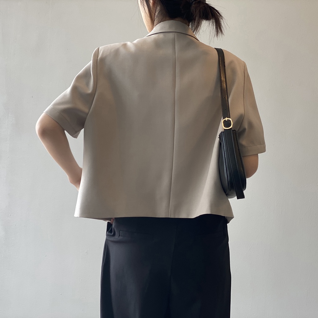 S-4XL Blazer Nữ Tay Ngắn Aimeehouse Mỏng Áo Khoác Vest Có Size Lớn Thời Trang Mùa Hè Cá Tính Bigsize
