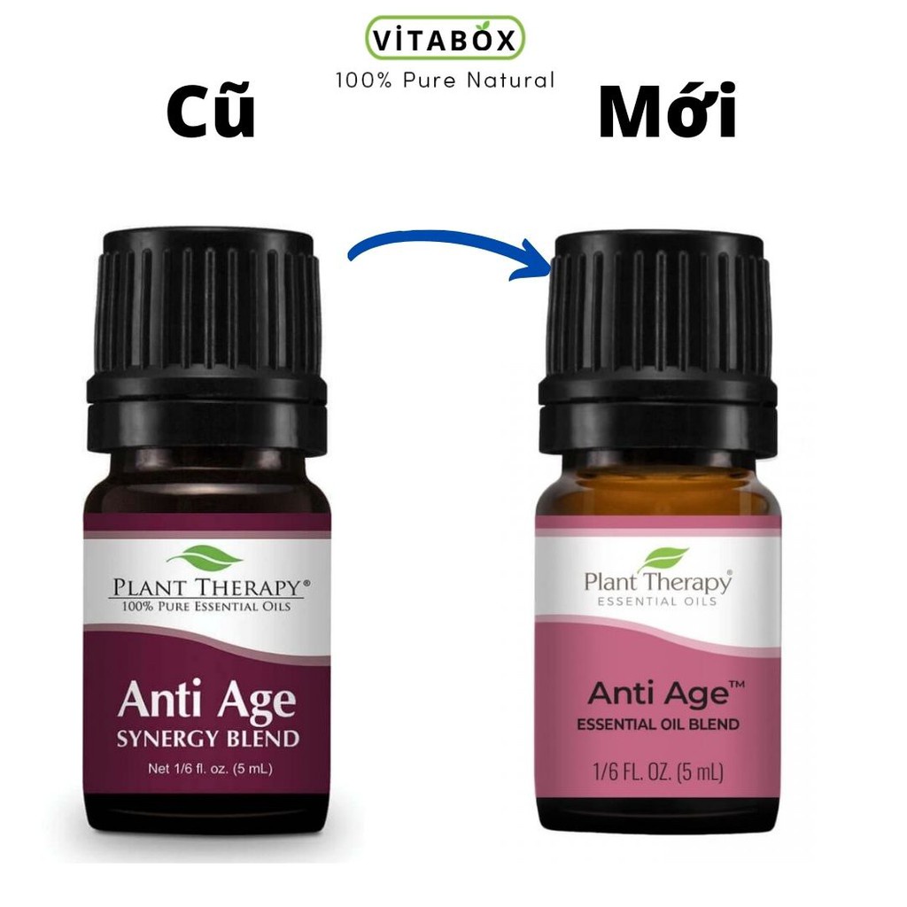 Plant Therapy – tinh dầu dưỡng da Anti Age Synergy giúp chống lão hóa, mờ nếp nhăn 100% thiên nhiên natural essential oi