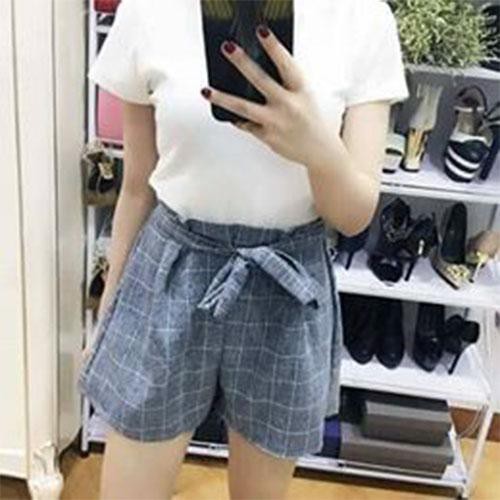 [FREESHIP ĐƠN TỪ 50K] Quần short nữ kẻ nơ siêu xinh (kèm ảnh thật) HARI2019