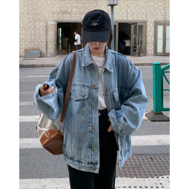 Áo khoác jeans nữ, áo khoác bò form thoải mái siêu xinh kèm ảnh thật