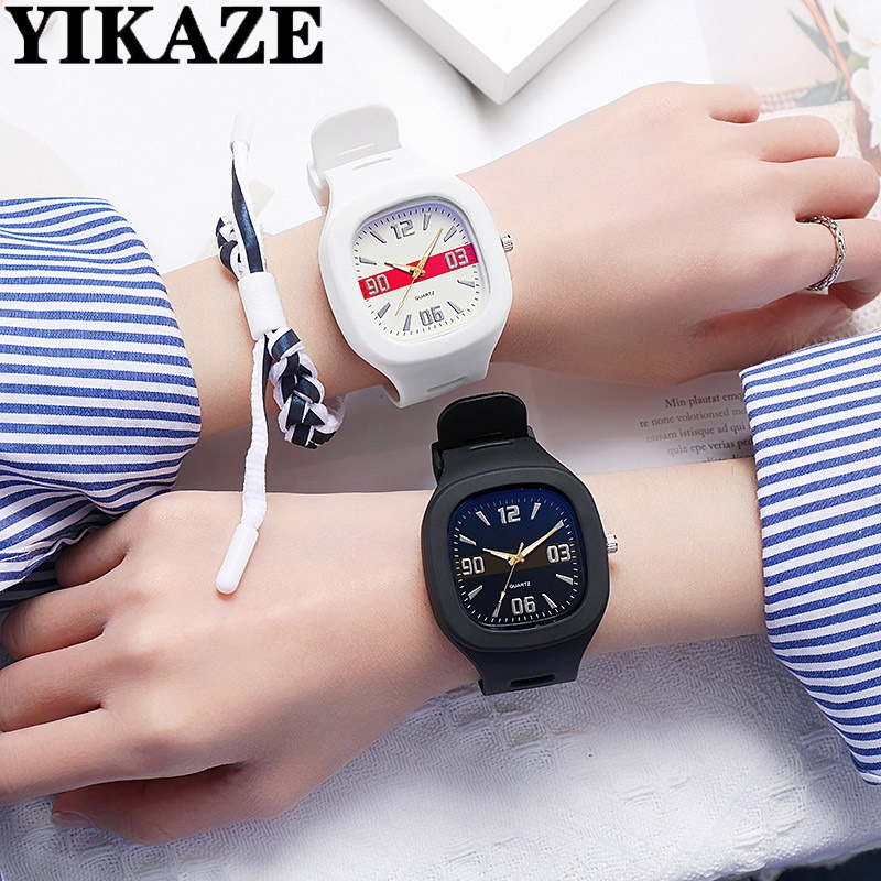 Đồng Hồ Analog Máy Quartz Dây Silicone Chống Thấm Nước Kiểu Dáng Thể Thao YIKAZE