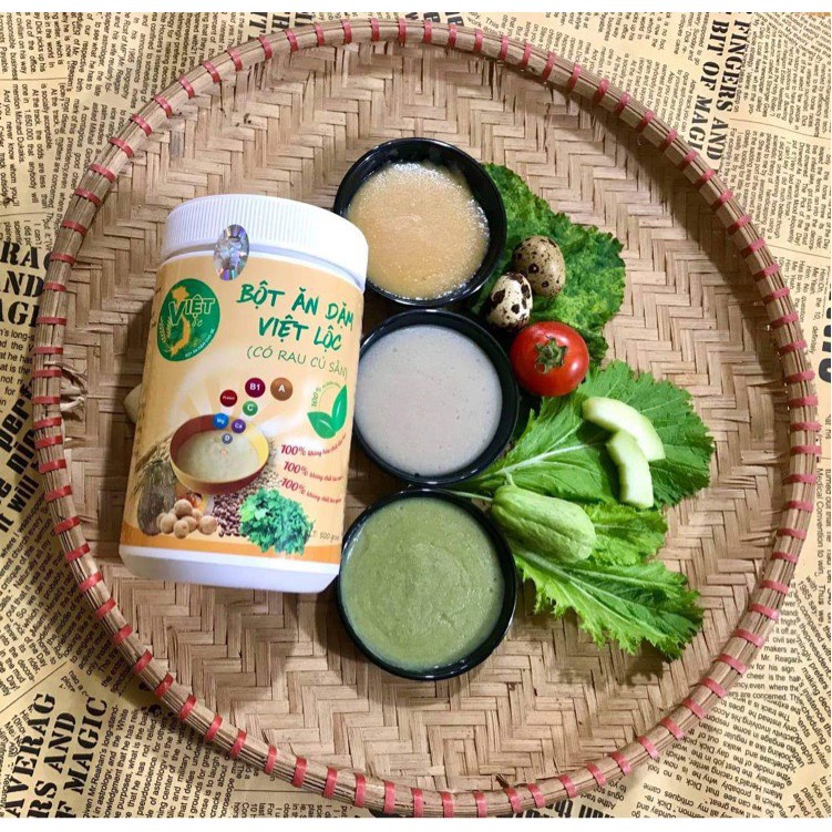 BỘT ĂN DẶM VIỆT LỘC Nguồn nguyên liệu 100% ORGANIC