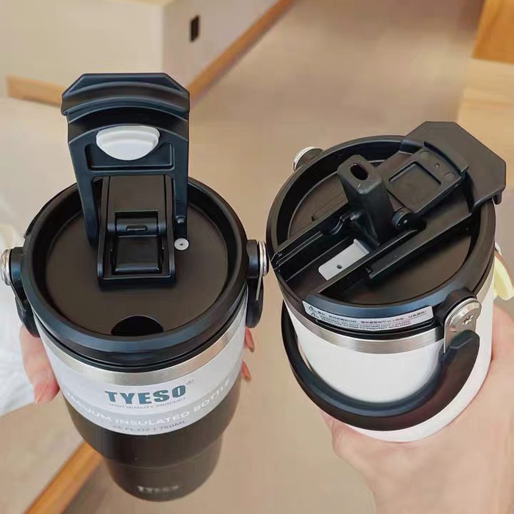 Ly nước giữ nhiệt TYESO 600ML/750ML/900ML chính hãng kiểu dáng mới giữ nóng lạnh trên 10H-4 màu