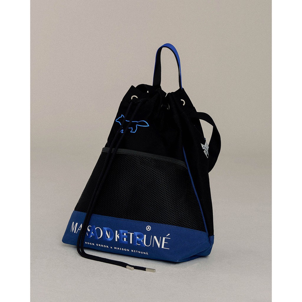 Túi xách ADER Error x Maison Kitsune logo embroidered canvas tote bag ss20