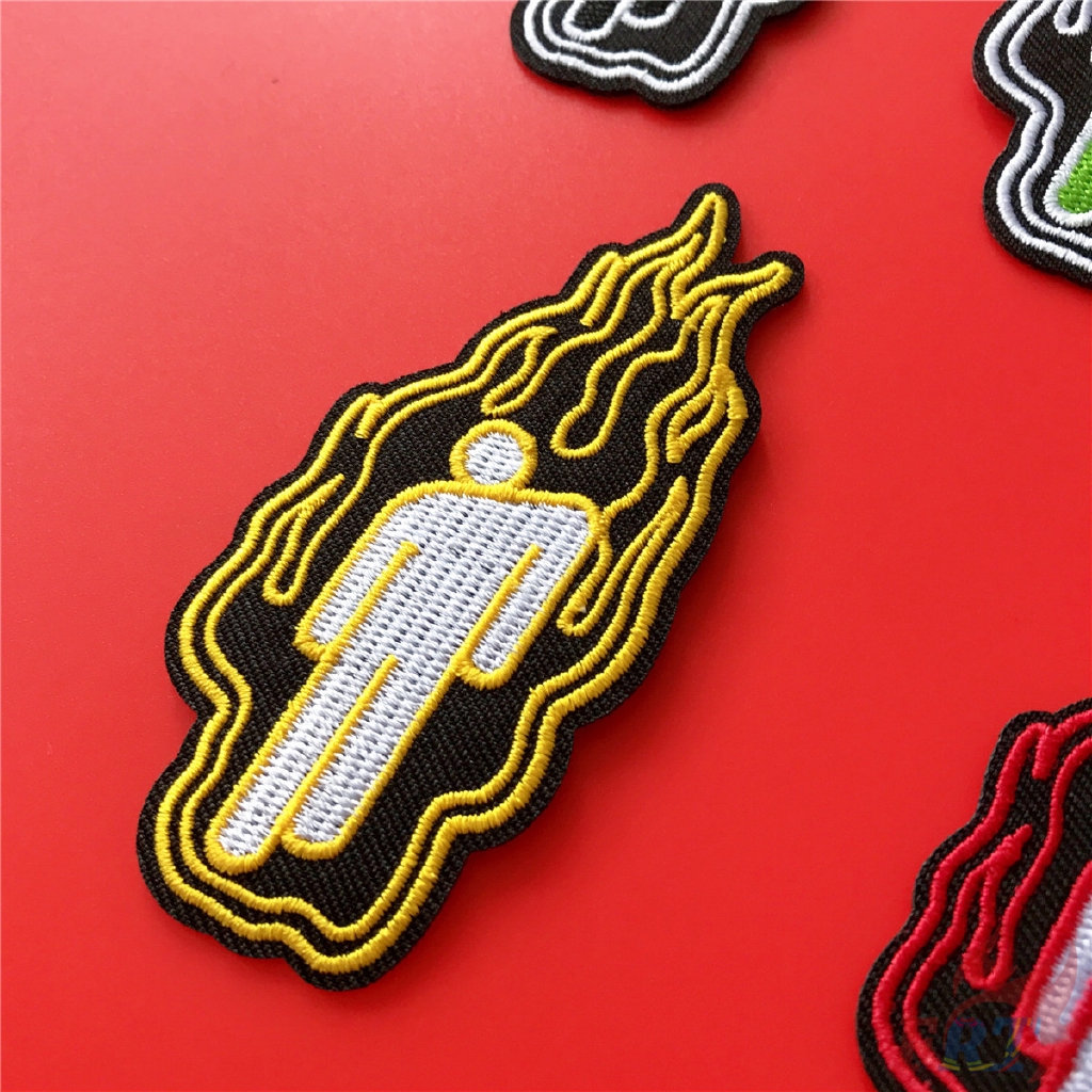 Miếng vá trang trí quần áo DIY thêu biểu tượng ca sĩ Billie Eilish