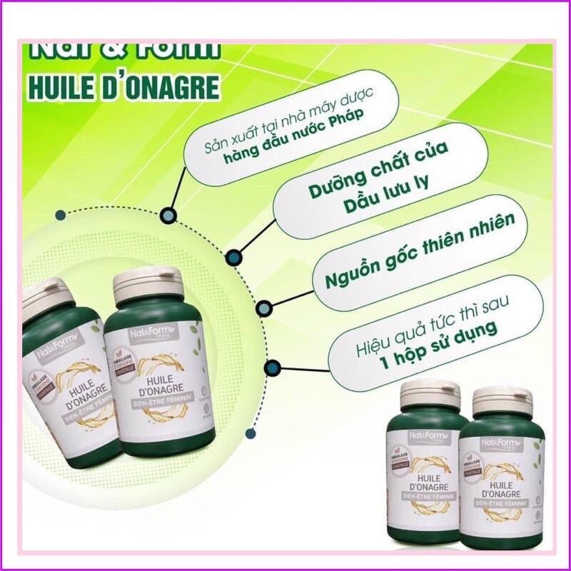 Tinh dầu hoa anh thảo Nat & Form Pháp 200 viên | Thế Giới Skin Care