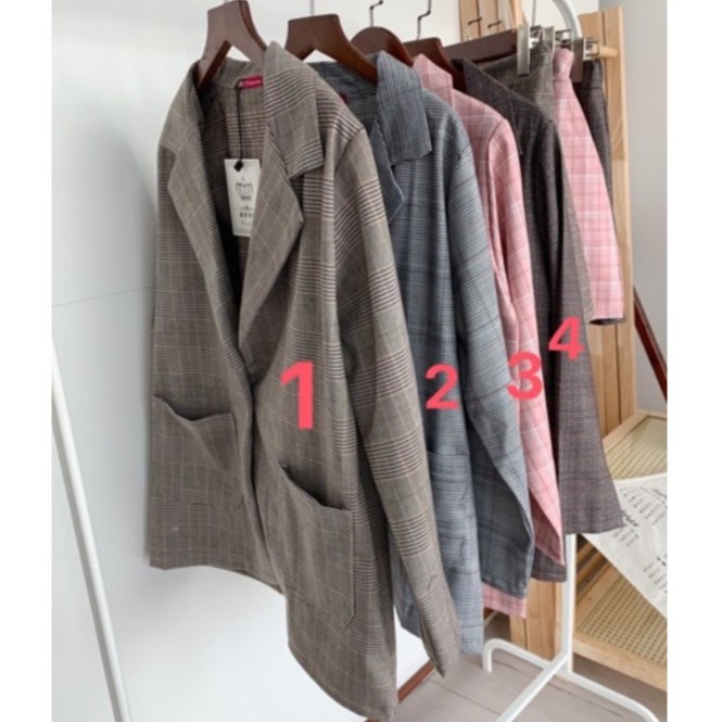 Áo blazer kẻ hàn quốc nhiều mẫu kèm ảnh thật | BigBuy360 - bigbuy360.vn