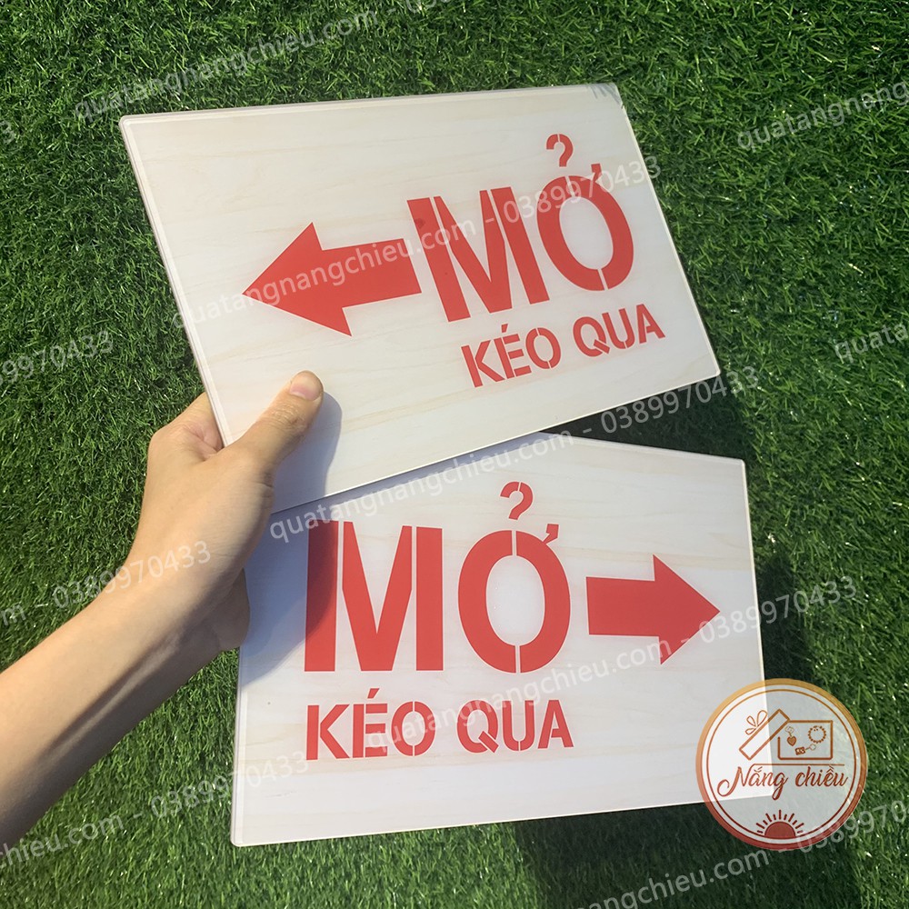 Bảng mở/ đóng cửa in theo yêu cầu_ Bảng open- Close in theo yêu cầu_ Free thiết kế theo yêu cầu