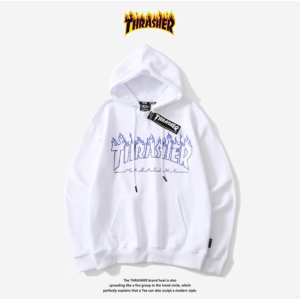 Hoodie Thrasher nỉ bông cotton cao cấp Unisex