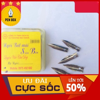 Ngòi bút máy thay thế-ngòi trắng thanh đậm, êm trơn - dùng cho các mã bút mài thầy ánh sh 003, 005, 006, 008, 007, 021