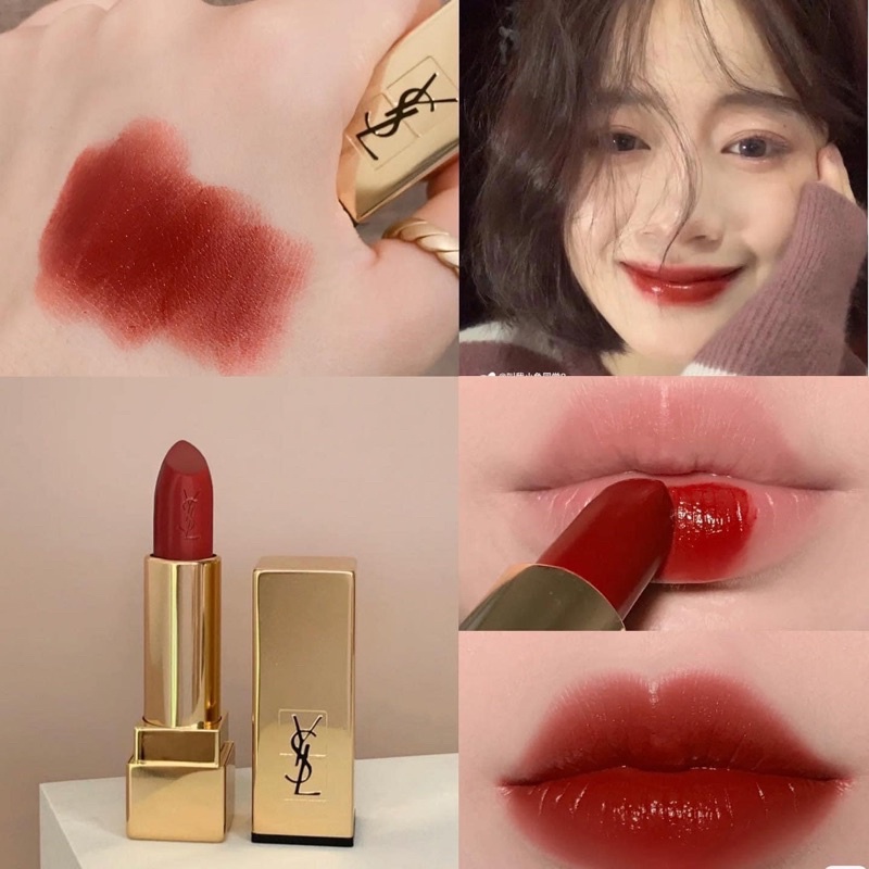 Bill Pháp - Son YSL Yves Saint Laurent Pur Couture màu 1966 Rouge Libre Đỏ gạch thời thượng