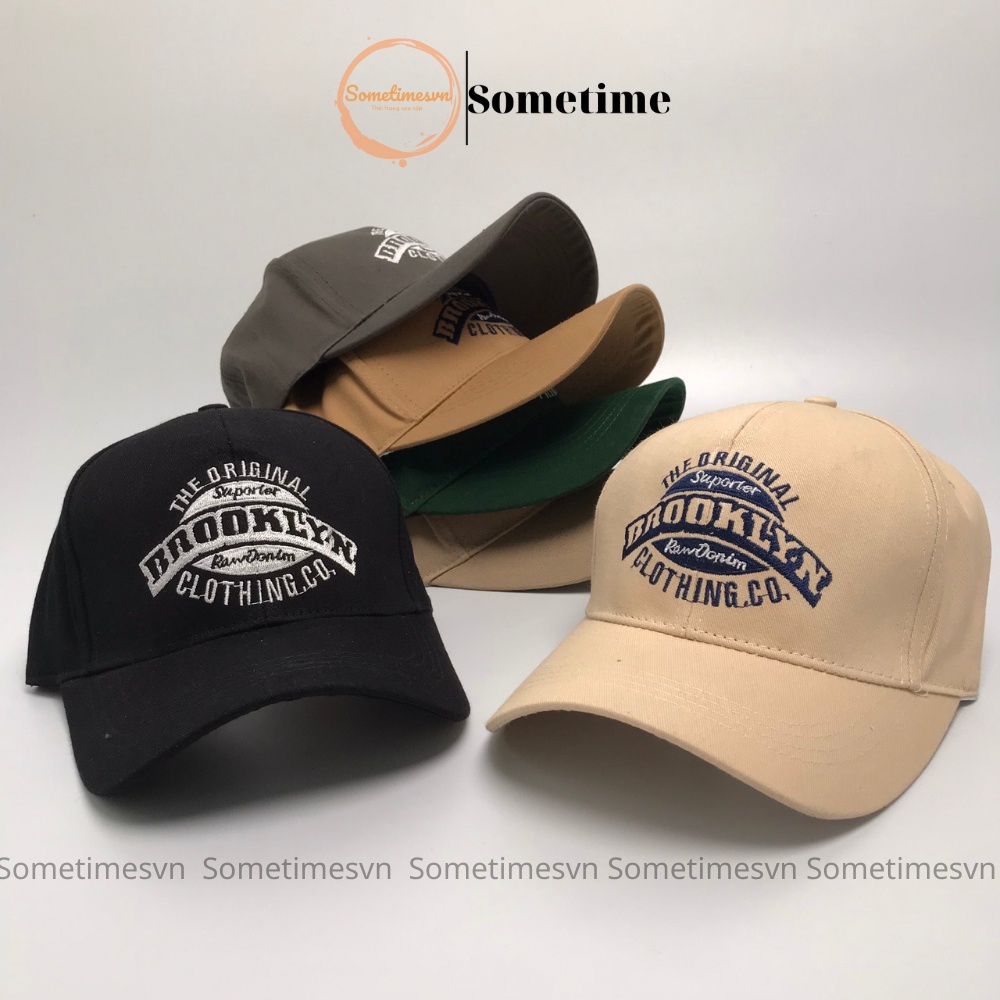Mũ lưỡi trai - nón kết nam nữ thêu chữ Brooklyn chất Kaki cao cấp thời trang Unisex Hàn Quốc form unisex nam nữ NK50