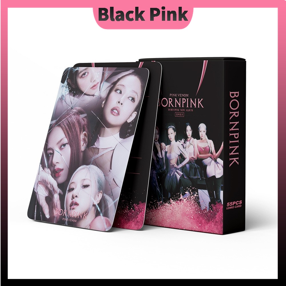 Hộp 54 tấm BLACK PINK thẻ ảnh nhóm nhạc  album ảnh  2022 BORN PINK  LOMO card