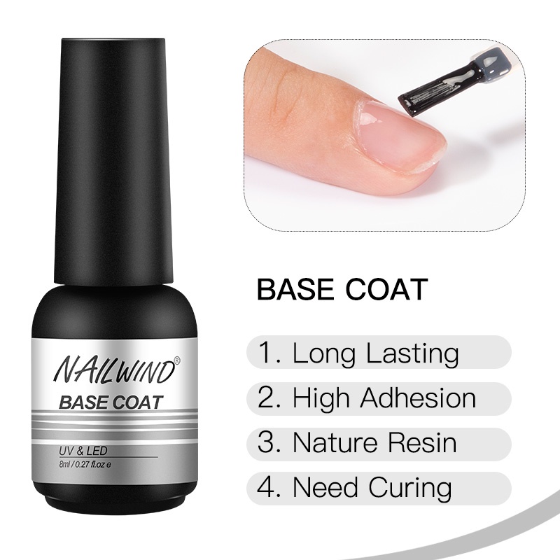 Sơn móng tay ROSALIND NAILWIND nhiều công dụng tùy chọn 8ml tiện lợi