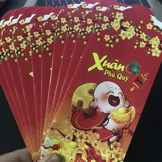 Bao Lì Xì Tết COMBO 10 Bao Lì Xì Năm Mới Nhiều Mẫu Mã Độc Đáo