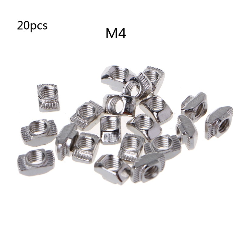 Bộ 20 đai ốc chữ T M3 M4 M5 2020 3030 T