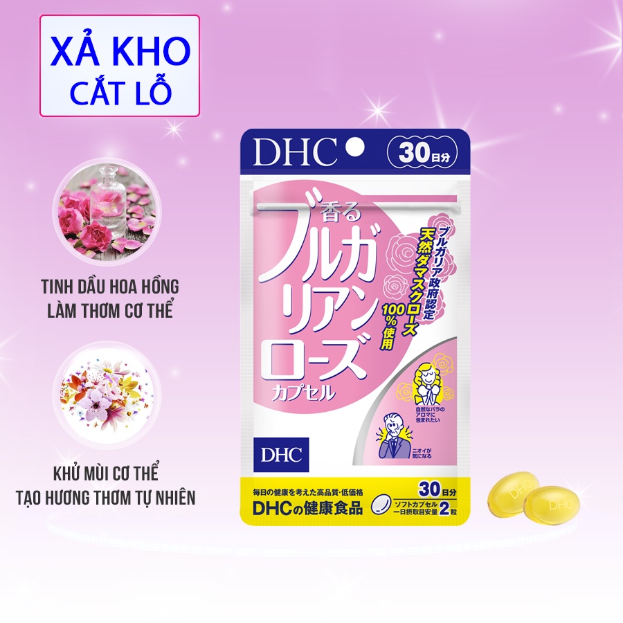 Viên uống thơm cơ thể DHC Bulgarian Rose 20 viên Siêu Thị 5 Châu