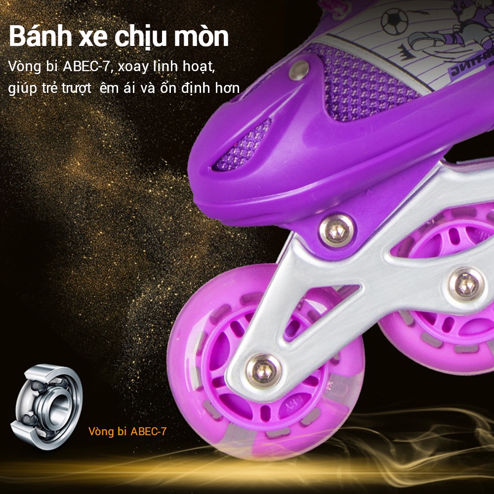 OneTwoFit  Giày Patin trẻ em Tặng Kèm Cánh, Có Bánh Đèn Phát Sáng, Có Chỉnh Size ，Giày Trượt Patin Trẻ Em