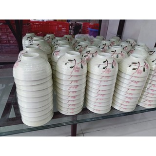 Bộ 10 bát ăn cơm vân Hoa đào cao cấp