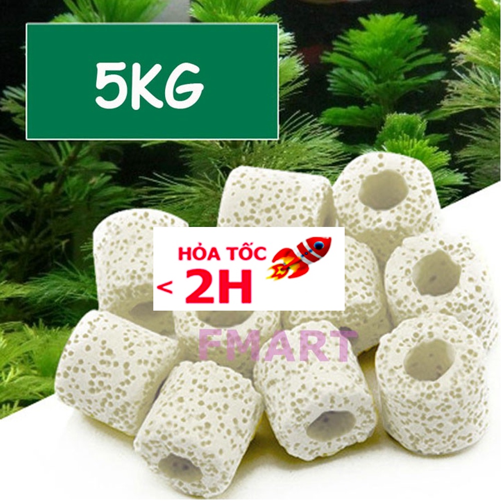 Sứ lọc ( 5KG ) loại đẹp, vật liệu lọc nước hồ cá, bể cá,loại bỏ kim loại nặng, bổ sung khoáng chất & nguyên tố vi lượng