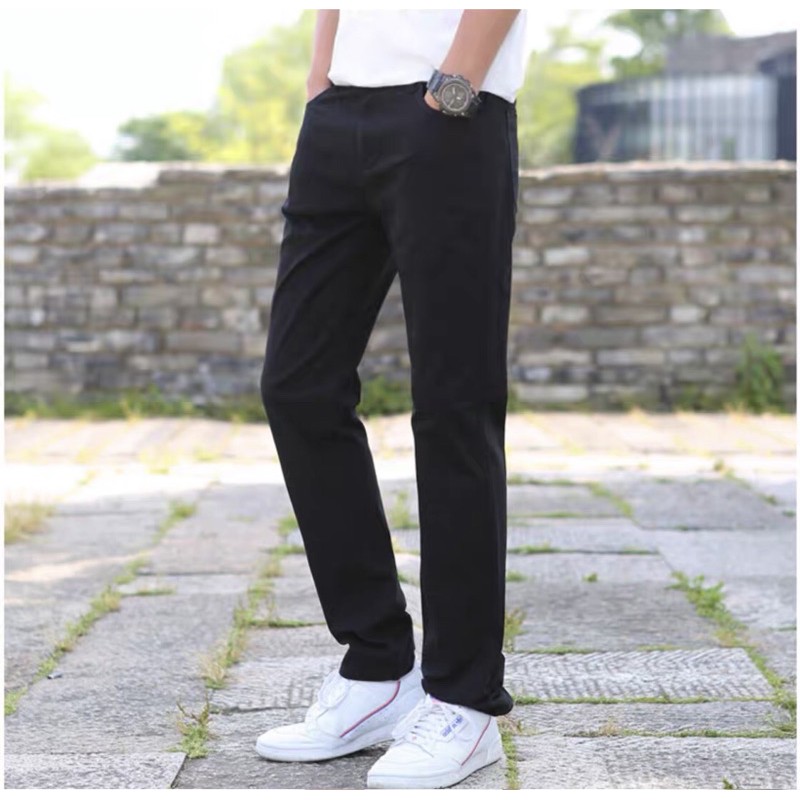 quần jean, quàn bò, baggy nam đen phong cách bụi style hàn quốc