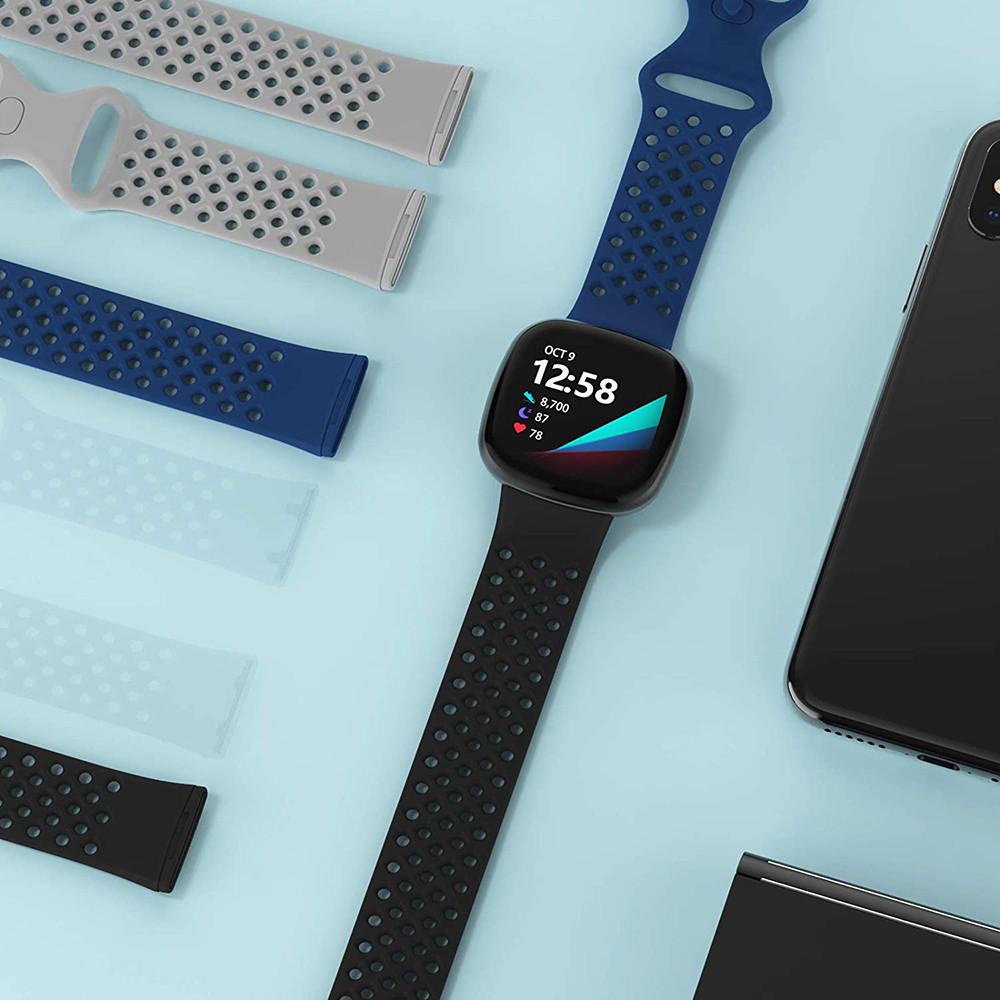 Dây Đeo Thể Thao Chống Trượt Cho Đồng Hồ Fitbit Versa 3 Fitbit Sense