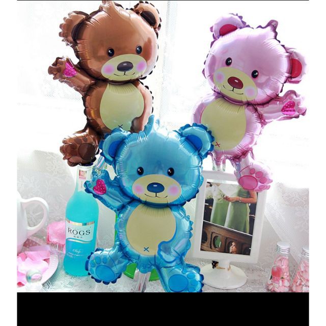 Bóng kiếng hình con gấu 45cm (Mã 0130, 0131, 0132)