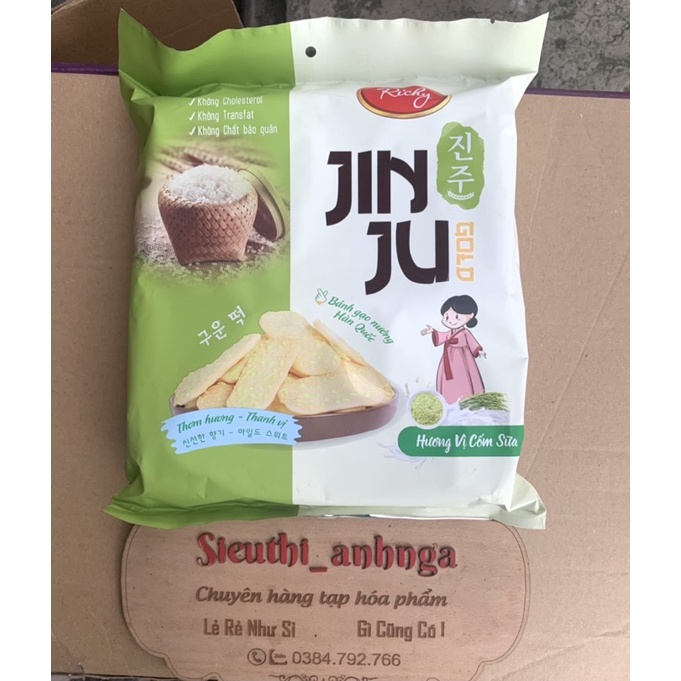 Bánh Gạo Jin Ju Richy Cốm sữa/Vị Bò Nướng/Vị Mật Ong