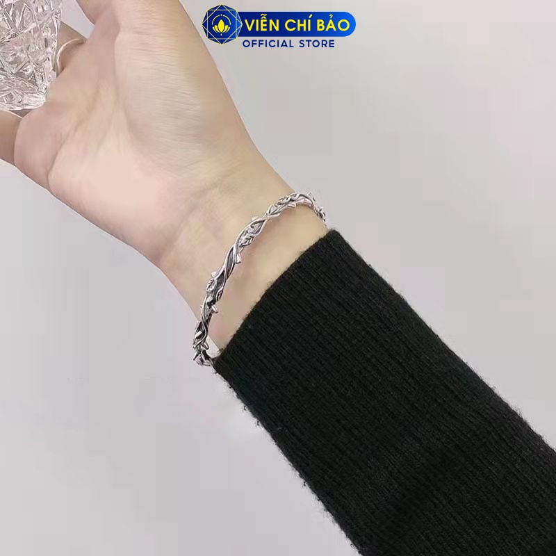 Kiềng bạc nữ Hoa Hồng New chất liệu bạc 925 thời trang phụ kiện trang sức nữ Viễn Chí Bảo L000433