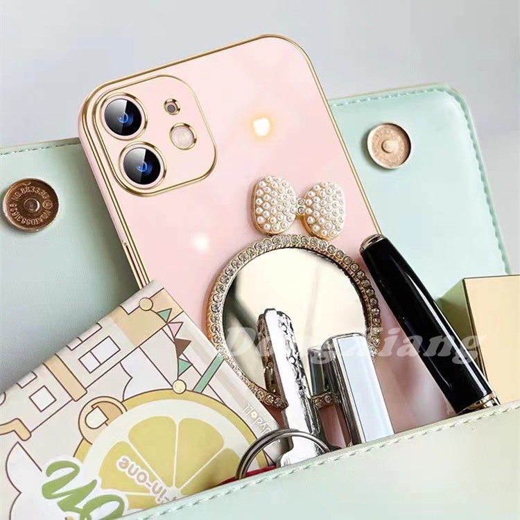 Ốp Điện Thoại Dẻo Tráng Gương Phối Nơ Huawei Nova 9 SE 8i 7i 7SE 5T 3i Y6P 2020 Y7A Y9S Y7 Pro Y9 Prime 2019