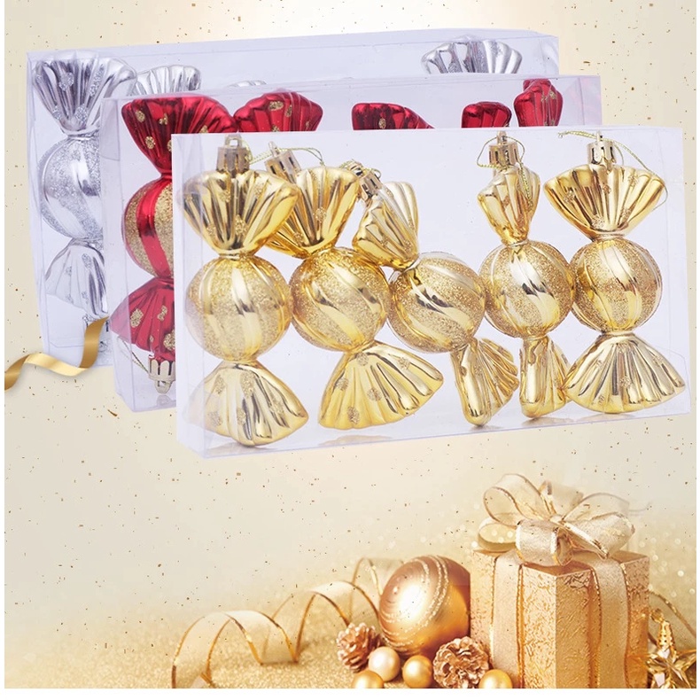 Set 5 Kẹo Nhựa Trang Trí Cây Thông Noel