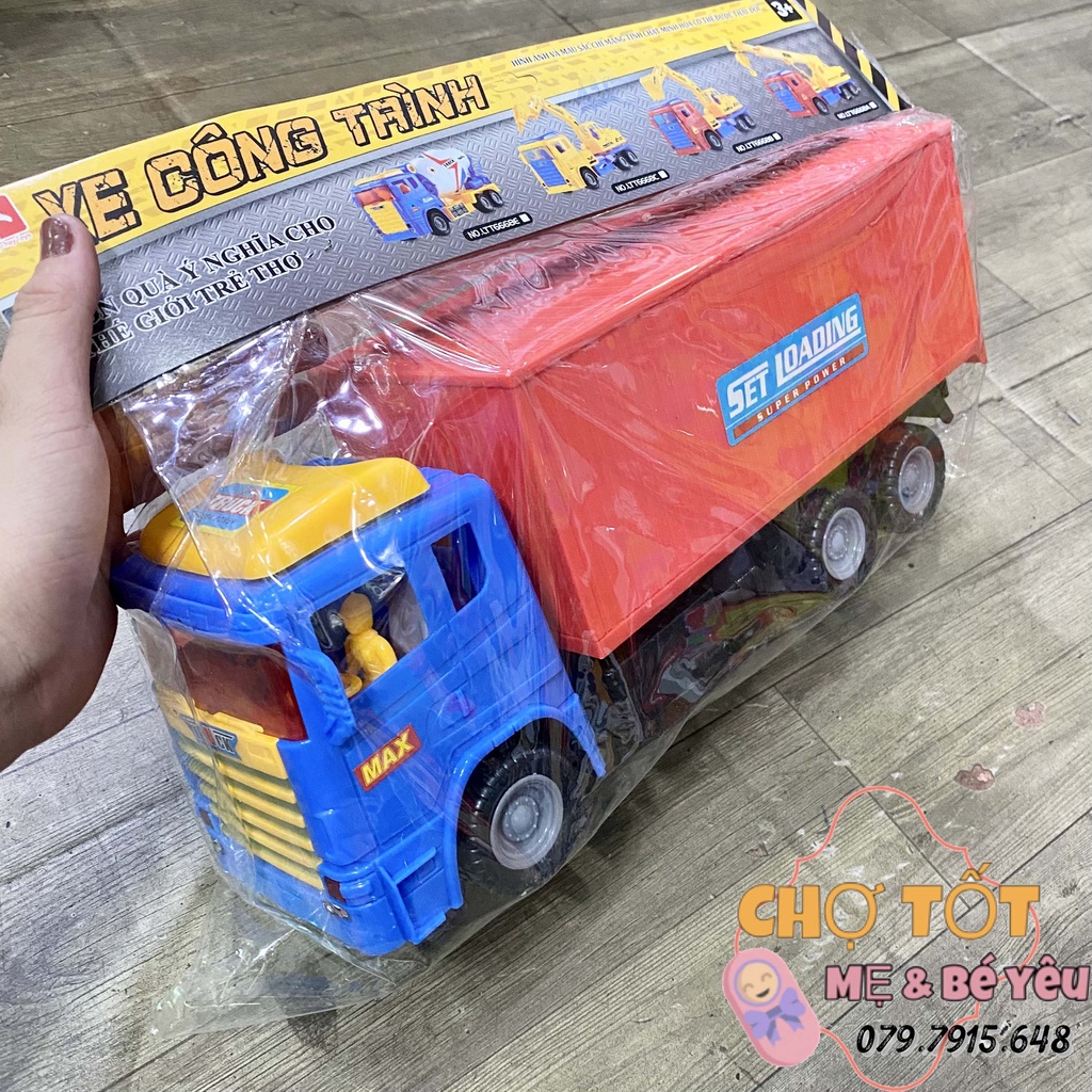 Đồ Chơi Xe Container Loại Lớn Bằng Nhựa Bánh Đà (HÀNG VIỆT NAM TO ĐẸP)