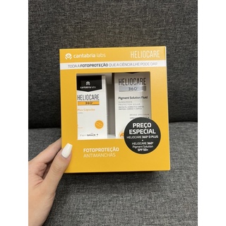 Set Chống Nắng Heliocare - Helio Care Viên Uống Chống Nắng + Kem Chống Nắng Pigment Solution Fluid 50ml