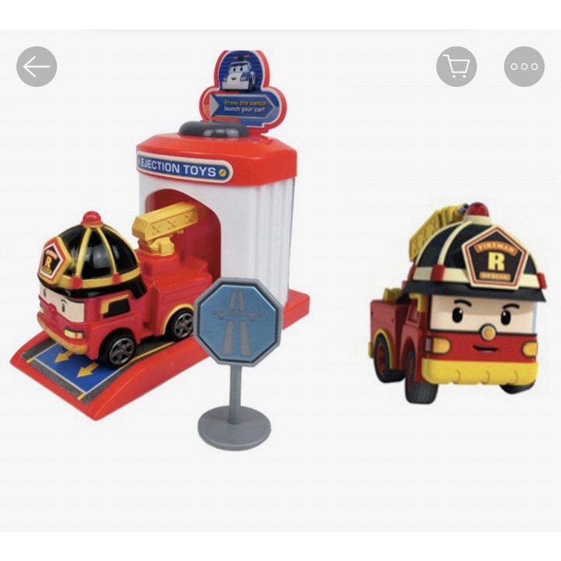 Bộ 4 Xe Và Nhà Đẩy Mô Hình Xe Ô Tô Robocar Poli