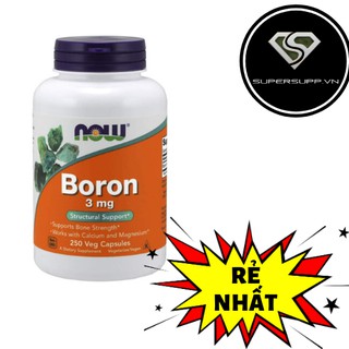Hỗ trợ xương khớp NOW Boron 3 mg (250 viên)